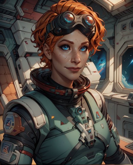 score_9,score_8_up,score_7_up,
horizonxl,orange hair,blue eyes,
spacesuit,goggles on head,
standing,upper body, looking at viewer,  light smile, 
space cabin,indoors,<lora:horizon:0.9>,