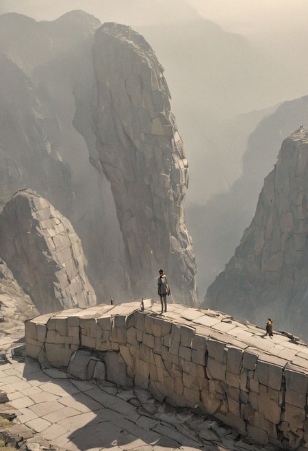 THE Great Wall:1.5,
(POV view , DOF, first people view from the entrance, low angle shot:1.4), 
Tibetan Himalayas, mist, Bhutan Architectural, stairs|bridge|path_settlement, 
(Ancient civilization, Alien Prometheus movie scene, dune movie scene:1.4), The colonial city of the future, in the Grand Canyon, on an unknown Earth-like planet, 2 moon on sky, Spaceship flight connects colonies, waterfulls, (Machu Picchu, a mountain settlement, incredibly spectacular:1.2), dark brown wooden housing, red columns, yellow walls, grey limestone and black granite, fountain, waterfall, landmark, square, path, narrow street,
(Large Files, Ultra Realistic, 8K, 16k, FHD, HD, VFX, Perfect, Photography, composition, Architecture Sales Photography, Architecture Competition, Ultra High Resolution, Cinematography, High Resolution Image:1.1), (dramatic lighting, direct sunlight, ray tracing, clear shadow:1.2),  (real landscape:1.1), (blurred background:1.0), (urban background, more_details) ,
great lighting, extremely detailed, extrusionbuilding, hillscastel, LW