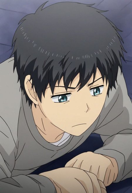 high resolution, solo, best quality, 1Boy, Arata Kaizaki, Black Hair, Blue Eyes, fell down, revenged, dying, OverallDetail
