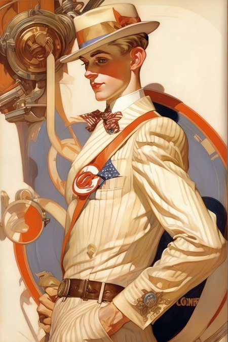 <lora:J.C. Leyendecker Style:1>J.C. Leyendecker Style - if leyendecker magazine comer art 1930s