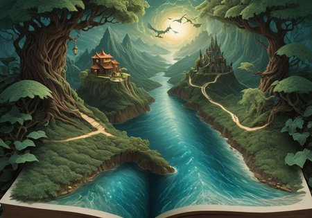 Surrealist art (Digital Artwork:1.3) of (Sketched:1.3) <lora:Book_FFusion_32:1> a book with a tree and a dragon in it, fantasy book illustration, detailed fantasy illustration, fantasy rpg book illustration, detailed fantasy digital art, wide angle fantasy art, whimsical fantasy landscape art, detailed book illustration, fantasy highly detailed, fantasy art behance, realistic fantasy illustration, fantasy book cover painting, enchanted magical fantasy forest, fantasy illustrations, el bosco and dan mumford,CGSociety,ArtStation,(Abstract Art:1.3),(Surrealism Art:1.3),(Abstract Illusionism:2),naturalism,land Art,regionalism,shutterstock contest winner,trending on unsplash,featured on Flickr . Dreamlike, mysterious, provocative, symbolic, intricate, detailed