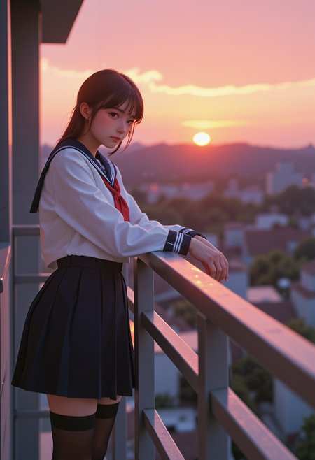 <lora:yms-000024:0.60> <lora:Flux_Japanese_JK_SchoolUniform_style1_v2:0.90> <lora:Delicate_Balance-000015:0.75> <lora:FLUX-Vintage_Abstract_Film:0.20>