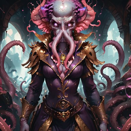 score_9, (mindflayer),  purple skin, tentacles face, glowing purple eyes, bald, dressed as a pirate, fantasy dock background, <lora:Expressive_H:0.6> <lora:g0th1cPXL:0.6> <lora:incase-ilff-v3-4:0.6> <lora:princess_xl_v2:1> <lora:mindflayer:0.9>