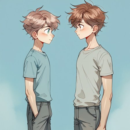 (Pencil_Sketch:1.2, messy lines, greyscale, traditional media, sketch), unfinished, hatching (texture), ((two friends comparing who is taller)), ((tall man comparing height with a  skinny twink)), ((tall man and short man)),  ((height difference)), ((size difference)),2boys, ((young face), (skinny twink), ((shorter twink)), clothed, 2boys waring boy clothes, (young faces), ((2.3 meters vs 1.7 meters of height)) ,skinny boy, medium hair, brown hair,