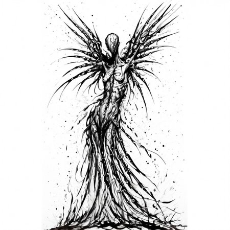 (thanatos, neotribal, tribal, cybersigilism, bio, metallic:1.3),
(despair, pain, depression, suicide, destruction:1.5),
(art, contemporary art, abstract, ink:1.2)