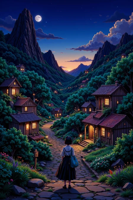 ghost town beautiful  landscape, evening, woman, very intricate, very detailed, sharp, bright, colorful, <lora:Hand v2:0.5> <lora:Anti-Blur:1><lora:Insane Detail Slider:0.25>  <lora:flux.1_lora_flyway_Epic-detail_v2:0.3> <lora:fluxenhancer:0.25>   <lora:anime_retro:1> anime_martz, anime_retro