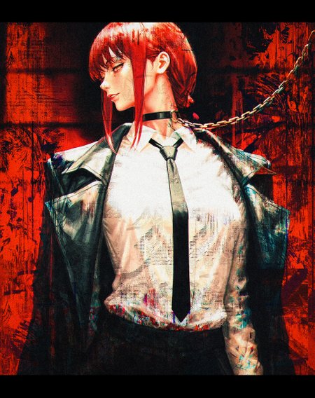  makima \(chainsaw man\),  
simple background, red background, tall female, ultra-detailed textures, narrow waist, petite,  toned,
guweiz, yuumei,  (mzet, fkey:0.1),
<lora:nhl-001-20:0.45> nhl-001, 
<lora:nhl-002-nai:0.3> nhl-002, 
 <lora:nhl-005-noobai-legacy-20:0.45> nhl-005,