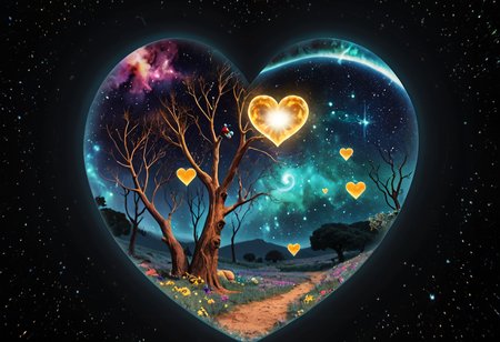 (Nebula Nook), floating asteroid, nebula swirls, glowing orbs, zero-gravity hammock, stellar views, cosmic dust 
(romantic cozy setting:1.24), (heart decorations:1.2),  fantasy, nature, mystical, serene, seclusion,(Pinhole camera, soft, ethereal, dreamy images, a , sharp point of light, delicate vignetting around the edges),p8  <lora:sdxl\incase_style_v3-1_ponyxl_ilff.safetensors:0.82:0.20>, 
<lora:sdxl\cfg_scale_boost.safetensors:0.36:0.15>, 
p8,s6