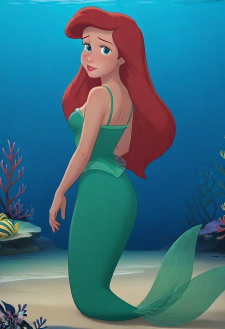 Athalariel, mermaid girl, mermaid woman, brown hair, long hair