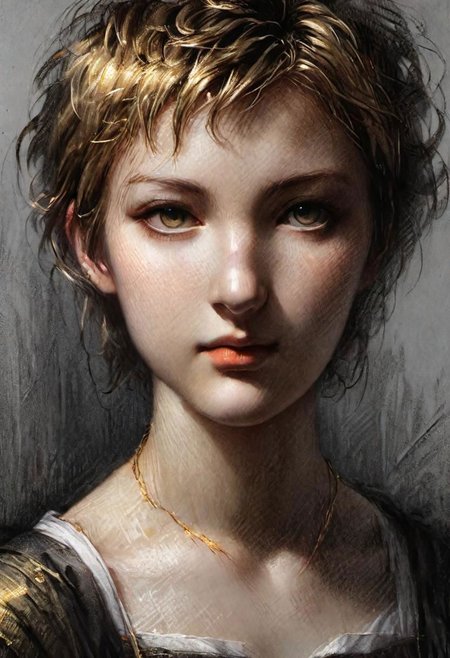 (masterpiece), 
1girl, 
short hair,
gold energy unleashed,
upper body shot,
dark,
 HDR, highly detailed, 32k, 
looking at viewer,
perfect face feature,