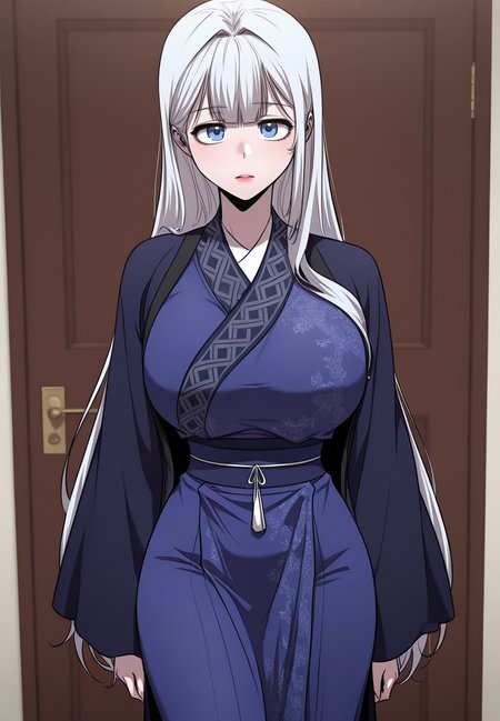 zPDXL3, score_9_up, score_8_up, score_7_up, (Anime_source),Masterpiece,(perfect female body:1.2), small waist, (incredibly detailed:1.4), beautiful fingers, (large breasts:1.2)  looking at viewer, big breasts, looking at viewer,  <lora:Namgoong_Bi-Ah_-_Childhood_Friend_of_the_Zenith-Kaleid_Illustrious:1> namgoongbi-ah, 1girl, white hair, long hair, blue eyes, chinese clothes, standing,