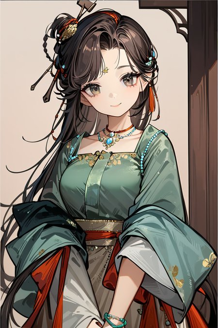 <lora:quniang:0.8>,quniang,1girl,solo,looking at viewer,SZB,hair ornament,smile,detailed eyes,, masterpiece, best quality, very aesthetic, absurdres
