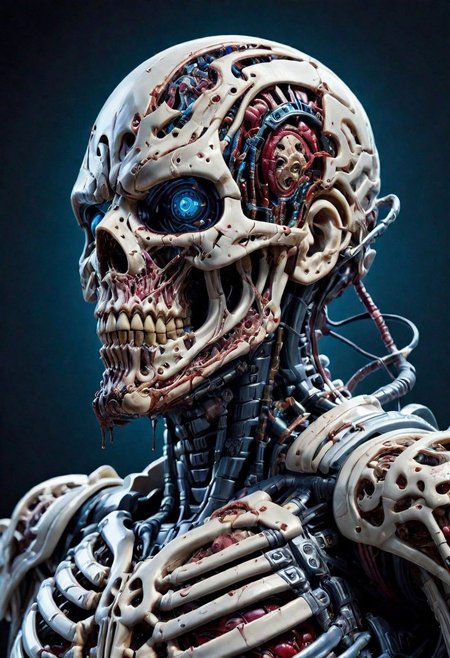 chuck close portrait st1cky detailed, portrait of robocop, cyborg, st1cky people, c4r4, st1cky, stylized gore, detailed viscera, zombies, cyborg, masterpiece, surreal, horde, running, viscera