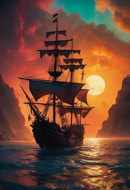 (sailing on vast expansive completely viscous liquid dreamscape gooey organic surface material with gleaming:1.28) sap, (pitch black dark midnight:1.2), miniature (immense scale magnificent ancient tattered pirate ship flying at world's edge:1.4), (multicolor vibrant RGB spectrum blended mixing:1.2), (lava:0.4) (lamp, swirling amorphous liquid rising bubbling into sky hovering floating, bioluminescent glowing:1.26) particles, (sloshing backwash), non-newtonian (fluid:1.24), (prismatic color grading), 4k, highres, best quality, dramatic, cinematic, epic, (concept art, digital art, realistic, professional masterpiece, dynamic, (curvilinear perspective), tilt shift, iris blur, bokeh, sharp clarity:1.2), zavy-flrscnc, fine intricate details, interior lit, great lighting, dappled soft lighting, volumetric lighting, detailed highlights, rim lighting