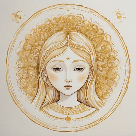 Radiant gold and white icon representing Holy purity, <lora:artfullyCOLORS1_SDXL_V1:0>, <lora:linquivera:0>, linquivera, liiv1 <lora:zavy-cntrst-sdxl:0>, dark, chiaroscuro, low-key, cute, whimsical, watercolor, ink, charcoal,  <lora:artfullyTEXTURIZED_SDXL_V1:1>