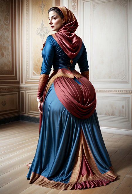 breasts shot,( life-like skin texture:1.5), realistic skin, (18th century:1.5), London, (victorian times), beautiful and mature, perfect face, Experienced middle-aged Empress, DArk blue or dark red or black royal traditional clothes, covered hair, expensive fabric, photorealistic, realistic, extreme realism, (masterpiece, photorealistic), dappled sunlight, studio lighting, (photorealistic:1.6), <lora:add_detail:0.8>, medieval queen, royal banquets, female guards, include masques (a form of courtly entertainment with dancing, acting, and elaborate costumes), feasts, and balls. Gowns and Kirtles: Women wore long, flowing gowns made of luxurious silk, dressed sexy and attractive, Empire waists 
2girls,
(55 years old:1.5), 
bent-over, 
exposed breasts, 
cleavage, 
on all fours, 
huge ass, 
bent over,
slave boy,
milfs,
moms,
grannies, 
married, 
cheating, 
Mistress, 
French Queen medieval,
Empress, 
determined look, 
brave,
dominant presence, 
traditional 1650 royal outfit,
Powerful women, 
long legs, 
exposed legs, 
sexy legs, 
cleavage, large breasts, gigantic breasts, huge breasts, bustle dress, 1woman, loose pants, harem_pants, see-through, silk, tight-fitting shirt, impossible shirt, large breasts, long hair, loose_scarf, head_scarf, jewelry,