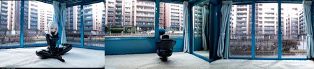 (otherworldly), highly insanely detailed, masterpiece, top quality, best quality, highres, 4k, 8k, RAW photo, (very aesthetic, beautiful and aesthetic), 
1girl, asian female, facing viewer, turtleneck, pants, 
<lora:MM5-v1:0.8>, blue wall, window, sitting, Magic Mirror Car, MM5, indoors, 
1girl, solo, 
(__lazy-wildcards/char/haircolor__),âââ
