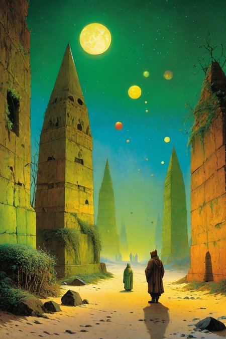 Landscape,Landscape creator,Doorto other world,  A desert of shifting chromatic sands mirror pyramids amplifying solar beams,  a second sun reflected from oceanic mirror zones, Canopies of ivy that crystallizes air moisture, seasons contained in nested matryoshka spheres, snowflakes crystallizing into micro-sculptures, Art painting by Banksy and Michael Whelan , featured on John Atkinson Grimshaw,,
<lora:extremely_detailed:0.7> extremely detailed ,
<lora:add-detail-xl:0.7>,
 <lora:softdigital2x2:0.15>,
 <lora:EpicF4nta5yXL:0.3>,, Magic realism painting art style, surreal compositions, vibrant colors, blurs the line between reality and fantasy