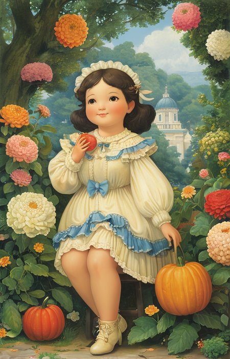 masterpiece,best quality,<lora:tbh145-sdxl:0.7>,idolmaster cinderella girls,illustration,style of Fernando Botero,