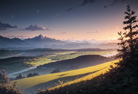 (score_9), (score_8_up), (score_7_up), (score_6_up), (score_5_up), (score_4_up), (masterpiece), (best quality), landscape, night, dark lighting, atmospheric, immersive image, Fortiche art style, no people