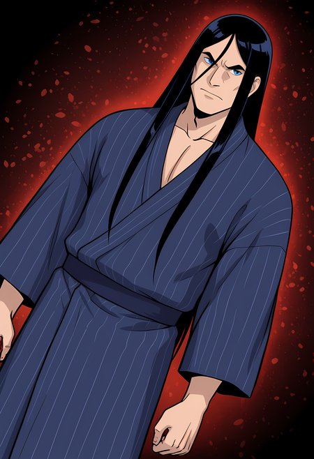 masterpiece, best quality, amazing quality, dutch angle, abstract background, BREAK
1boy, solo, male focus, nathanexplosion, black hair, long hair, blue eyes, yukata, japanese clothing, BREAK
<lora:cfg_scale_boost:.6>   <lora:Nathan_Explosion_-_Metalocalypse_-_ILXL:1>
