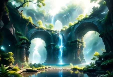 ananmo, enchanted forest, mythical beast, lightning ((extremely detailed, very dark focused flash photo, amazing quality, best quality, hyper detailed, ultra detailed, UHD, perfect anatomy, portrait, dof, hyper-realism, majestic, awesome, inspiring, A breathtaking panorama of a lush, verdant forest, its towering trees stretching towards the cloudless sky. The dense canopy above is home to a multitude of mythical creatures, including graceful fairies flitting from branch to branch and majestic dragons soaring high above, their immense wings casting shadows upon the forest floor. A crystal-clear stream meanders through the undergrowth, its sparkling waters teaming with colorful fish and playful mermaids. Ancient stone bridges arch over the water, leading to secret glades hidden within the woods, where enchanted fountains bubble and glow with an ethereal light)). (((ray light, RAW photo, extremely details, photo of Mind blowing depth and foreground clarity))) stunning, high quality, photorealistic, (beautiful woman, symmetrical eyes, symmetrical face), ((dramatic lighting, detailed atmosphere, dark, moody, intricate details)), (((volumetric lighting, high resolution, 8k, best quality, hyper detailed, ultra detailed, ultra high definition, super sharp focus, great detail of textures)))