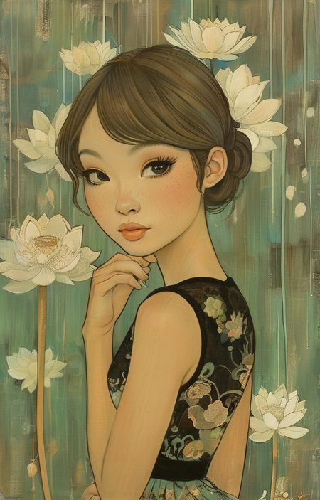 masterpiece,best quality,<lora:tbh280-sdxl:0.9>,illustration,style of Audrey Kawasaki
 tech genius teenage girl