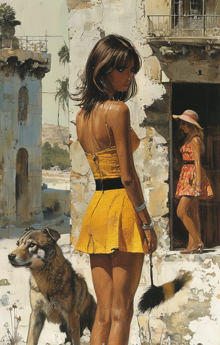 masterpiece,best quality,<lora:tbh298-sdxl:0.9>,illustration,style of Robert McGinnis
 animals