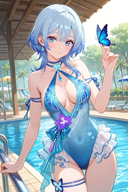 【永劫无间】-蓝梦-泳装【Naraka: Bladepoint】- Lan Meng - Swimwear