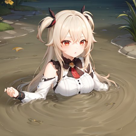 <lora:lightria:1><lora:partially_submerged:1>
1girl,partially submerged, from above, white_hair,red eyes, :o,