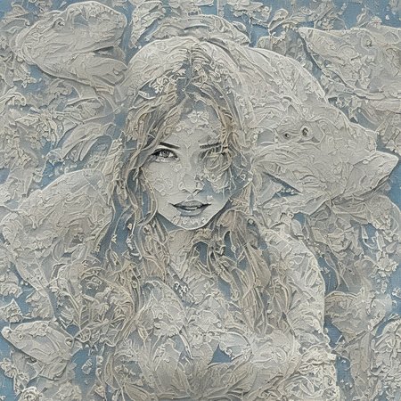 <lora:SDXL_lace_drawing_Sa_May_V3:1>    lace drawing,   a woman with a shark fin, with shark fin, girl design