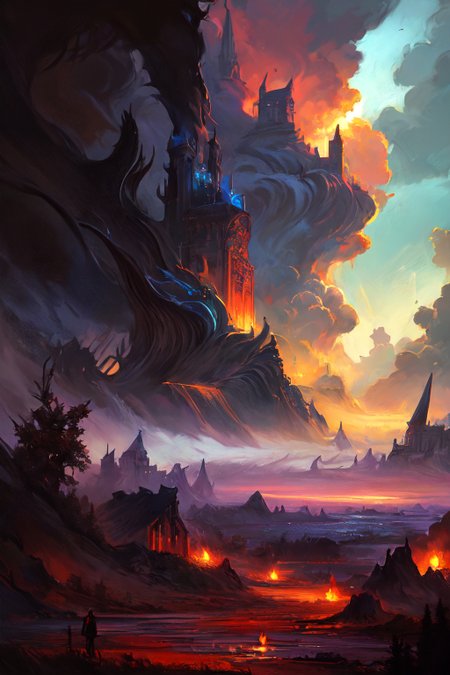 John Harris art style, hyperrealism oil painting, Phantom of the castle,
slightly cloudy, and thunderstorm,,,
aimi,aimi_\(sky-freedom\),sky-freedom style,by sky-freedom,purple eyes,long hair,black hair,blunt bangs,sidelocks in a hime cut,(mole under mouth:1.2),off-shoulder shirt,oversized_clothes,large breasts,
 fantasy forest mystic ponds,
a vibrant ancient forest, with lush vegetation, chirping birds, flowing streams, and a lively ecosystem,
Dusk,
refraction,
 <lora:more_details:0.3>,
 <lora:EnvyFantasyMix05:0.7>,
 <lora:ghost:0.3> guiguai,
 <lora:FantasyRuins:0.5> FanRu,
 <lora:USNR STYLE_XL_loha:0.3> usnr,
 <lora:EtherSDXL:0.3> EtherStyle, 
<lora:ck-OneViolentFantasy:0.4> in the style of ck-ovf,