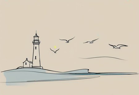 dynamic portrayal of a seaside lighthouse surrounded by whales in the ocean and seagulls in the sky, meticulously crafted, ultra-high resolution, crisp, expertly executed, precise, bold contrast, intensely vibrant, rich deep shadows, pristine clarity