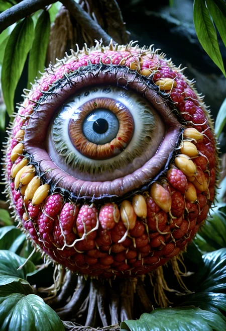 masterpiece, 4k, intricate details, highly-detailed, hyper-realistic. best lighting, horror theme,
bm0v13 A jungle of eyeball fruits ,
 <lora:bmovie-horror-SDXL:1.2>