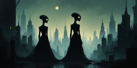 score_9, score_8_up, score_7_up, score_6_up, score_5_up, score_4_up, female alien silhouette, cityscape, backlight, overcast, eerie nighttime <lora:ponys-dream:.9>