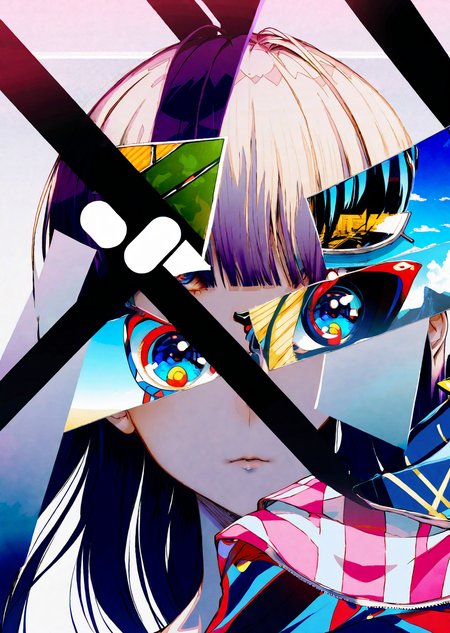 by wanke
1girl reflective glasses bangs long hair shadows, 
contemporary, fashion, photography, photography-color, portraits
 cinematic scene, scenery, detailed background, 
masterpiece, best quality, high quality, highres, absurdres, very detailed, high resolution, sharp, sharp image, 8k, vivid, colorful, stunning, anime