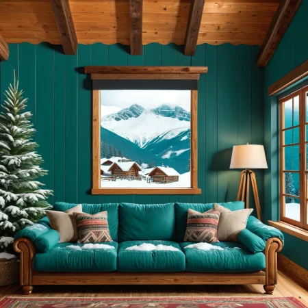 (sofa showcase) <lora:31_sofa_showcase:1.1>
Teal background,
high quality, professional, highres, amazing, dramatic,
(Cozy mountain cabin and snowfall:0.5),