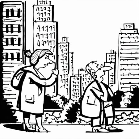 drawix19 girl and old man in big city <lora:drawix19:1>
