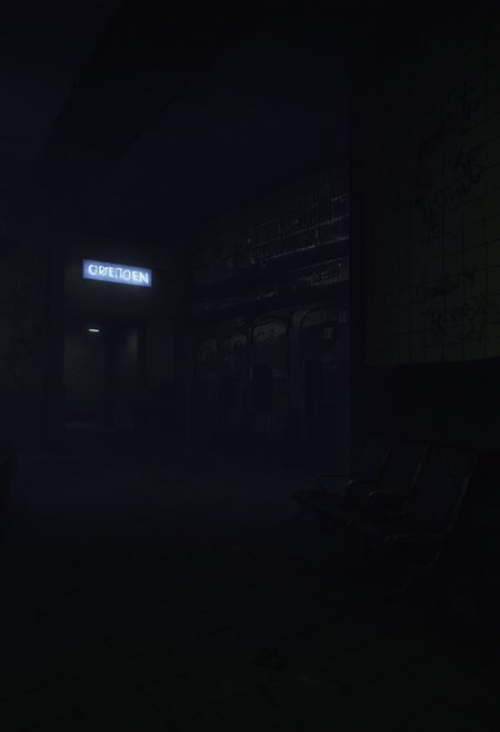 score_9, score_8_up, score_7_up, score_6_up,
BREAK
SGMSubway, indoors, subway station, dark, dim lighting, shadows, urban decay, dirty floor, clutter, industrial, underground, eerie, atmospheric, empty space, ticket barriers, benches, concrete walls, neglected, decayed, damaged walls, peeling paint, graffiti, tiled walls, blue sign, abandoned, scenery, architecture, no humans  <lora:Slashers_Abandoned_Subway_Station_Style_Background:0.6>
