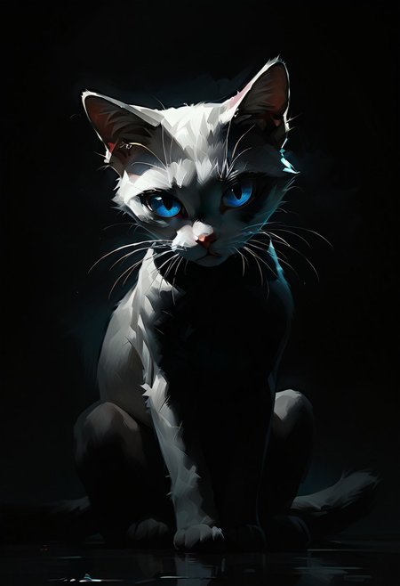 score_9, score_8_up, score_7_up, score_6_up, white Cat, blue eyes,
