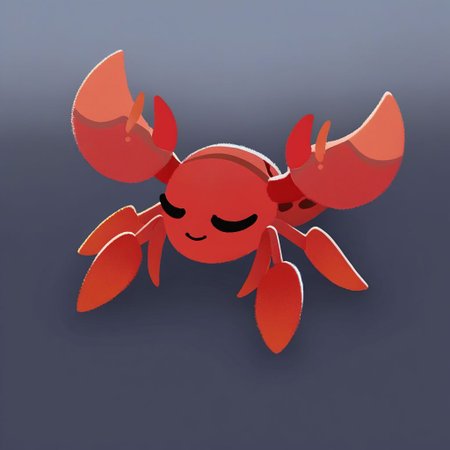 score_9, score_8_up, score_7_up, pikaole, no humans, animal focus, (crab:1.3), full body, solo, blurry background, cute, rating_safe, source_furry, (dynamic pose:0.5)