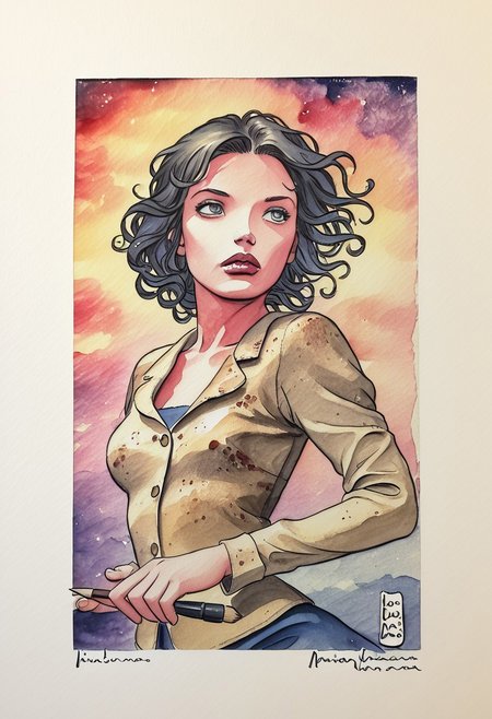 MMWC,A black panter,watercolors,watercolor technique,pen and ink line arts,watercolor french paper texture,watercolor brush strokes, milo manara watercolors art style,,milo manara art style,watercolors,watercolor paper,watercolor techniques,watercolor brush texture,watermark.