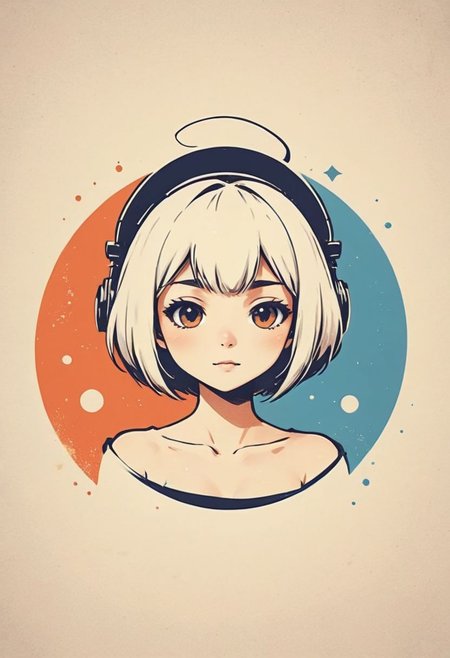 *snoo*
 (simple retro design, logo, manga style, 2tone)