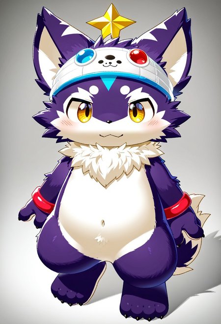 score_9, score_8_up, score_7_up, rating_questionable, ((((sdgs4rc0by zuppu11)))), 1boy, furry, kemono, cute, solo, full body, zPDXL3