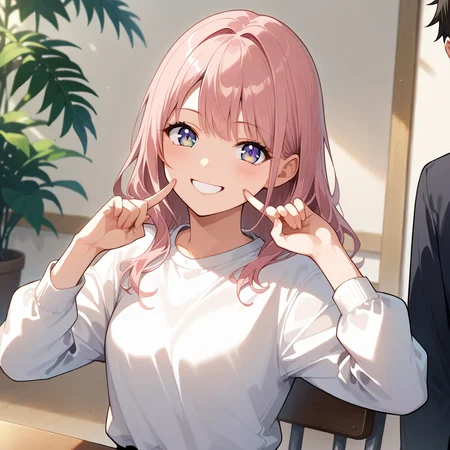 指ほっぺポーズ/finger pose