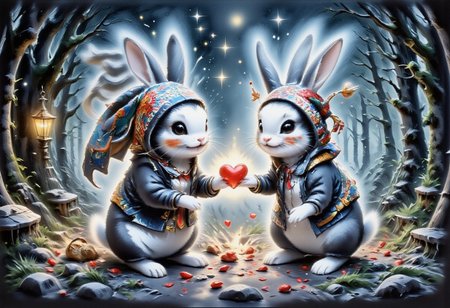Valentine's Day greetings card with the inscription "Happy Valentines Day!"