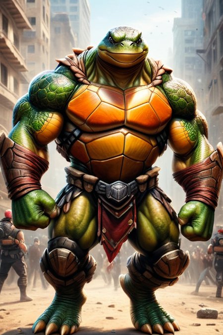 ultra-fine digital painting of a muscular  <lora:anthro_muscular:0.7> anthro Turtle (Smiling, gazing into distance) at Rogue AI infiltrating central command,  super detail, ultra-realism, <lora:xl_more_art-full_v1:0.3>,  <lora:madpunk:0.6>  madpunk