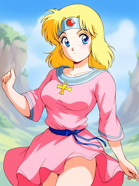 score_9, score_8_up, score_7_up, source_anime, rating_explicit, BREAK <lora:Sister_Ultima_Exodus_TG_XL:0.9>Sister_Ultima_Exodus, blonde hair,  blue eyes, medium hair, headband, circlet, breasts,
pink dress, pink skirt, blue line,
blue line,