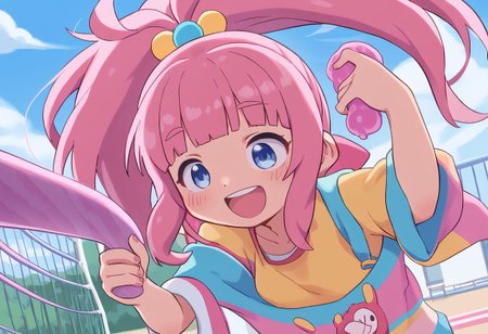 score_9, score_8_up, score_7_up, bbka_style,
1girl, solo, hime cut, pastel hair, blue eyes, slide, swings, kawaii, cute, adorable, ponytail, smiling, carnival, holding cotton candy, school uniform, climbing, playing, <lora:bbka_pdxl5:1>, *, giant stuffed toy