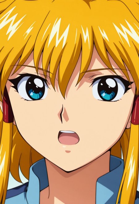 masterpiece, best quality, 32k, high resolution, absurdres, sara werec, 1girl, solo, sidelocks, upper body, anime coloring, retro artstyle, close-up, looking at viewer, portrait, open mouth